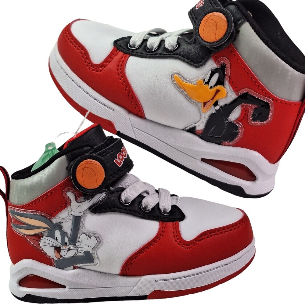 Looney Tunes High Top Shoes Size 7 (14cm) Little Kids Bugs Bunny Daffy‎ Duck New
